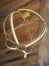 Ona Ethereal Orb LED & Brass Chandelier by Peter Straka for Kaia