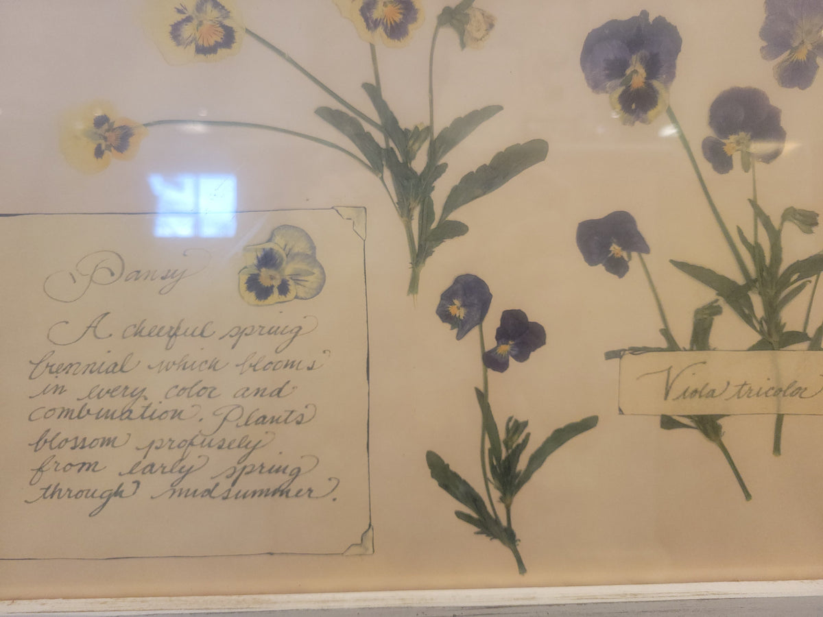 Pansy Painted Tremeau White Wood Wall Mirror