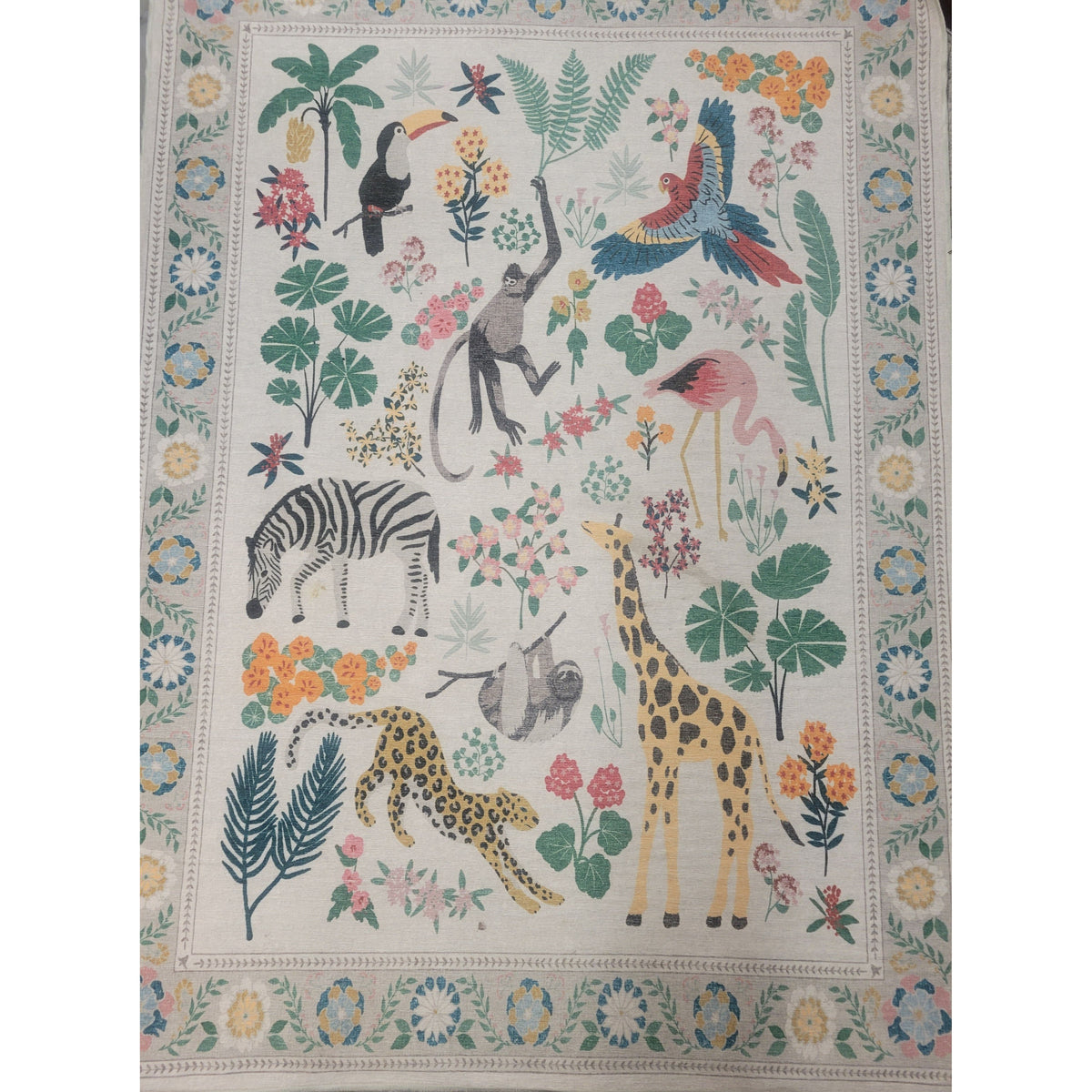 Iris Apfel Jingle Jungle Rug w/ Rug Pad by Ruggable