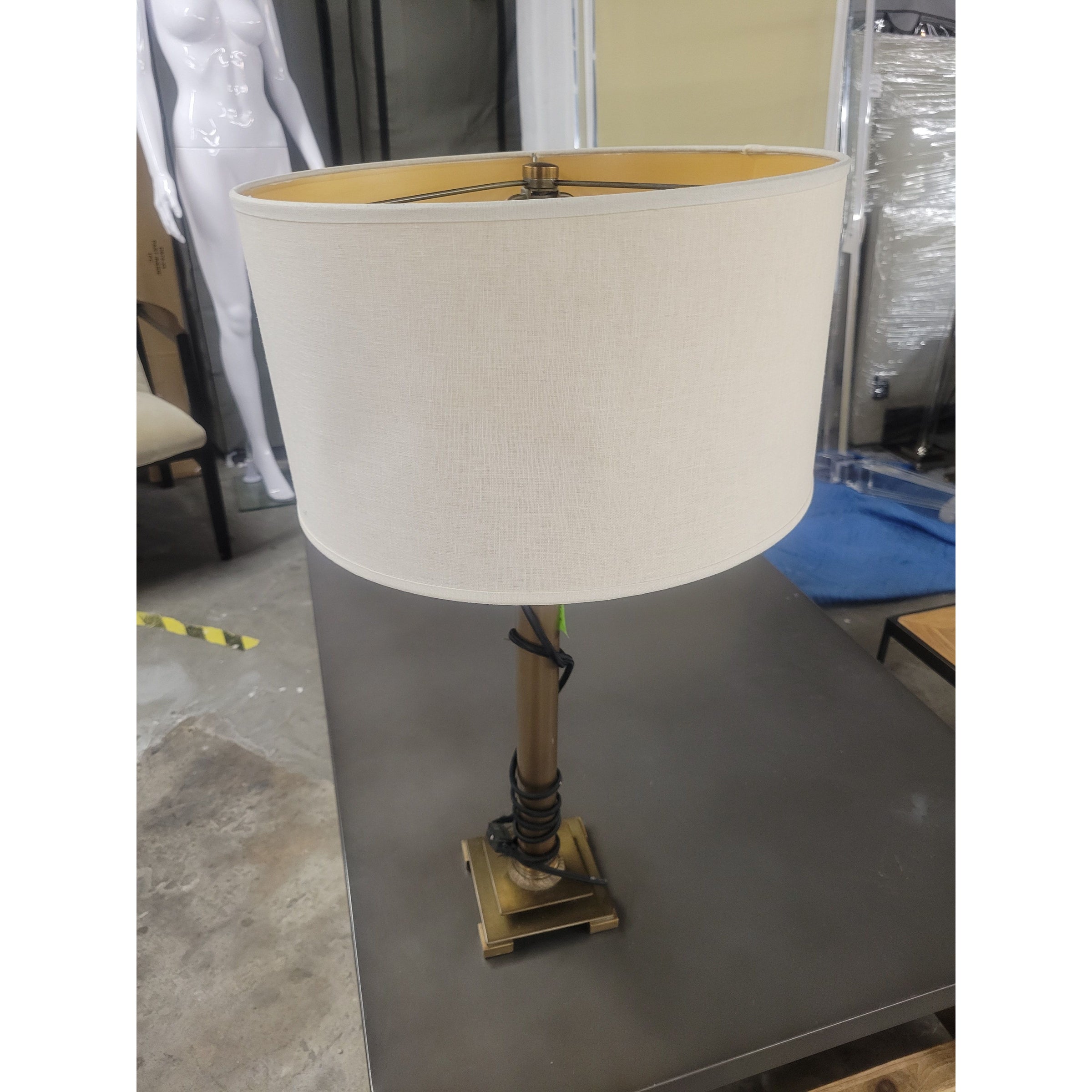 Directoire Brass Column Table Lamp by RH