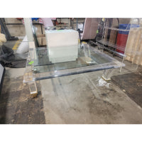 Vintage Lucite & Brass Coffee Table by Charles Hollis Jones - AS IS