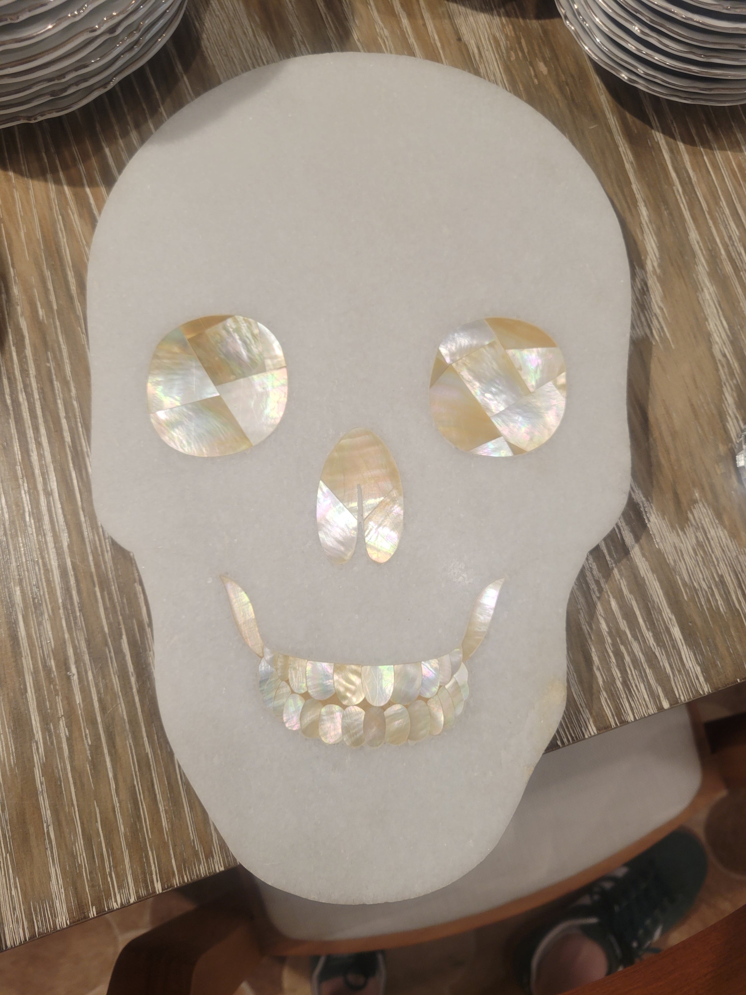 Thomas Fuchs Style Marble Skull Cheese Board