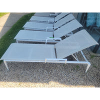 PAIR of Flight Sling Adjustable Aluminum Chaise Lounges by Brown Jordan (AS IS)