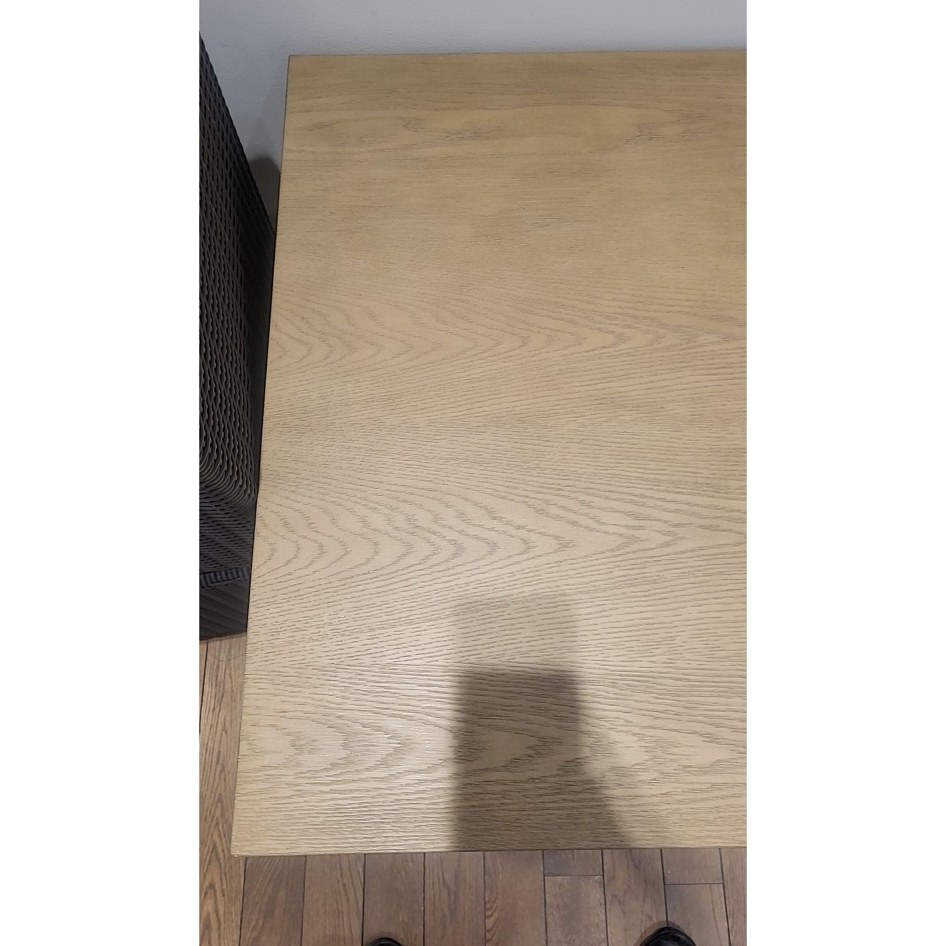 Printer's Ash Wood Executive Desk w/ 4 Drawers - colletteconsignment.com