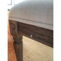 SET of 8 French Linen & Oak Dining Chairs by RH (Inc. 2 w/ Arms) - AS IS