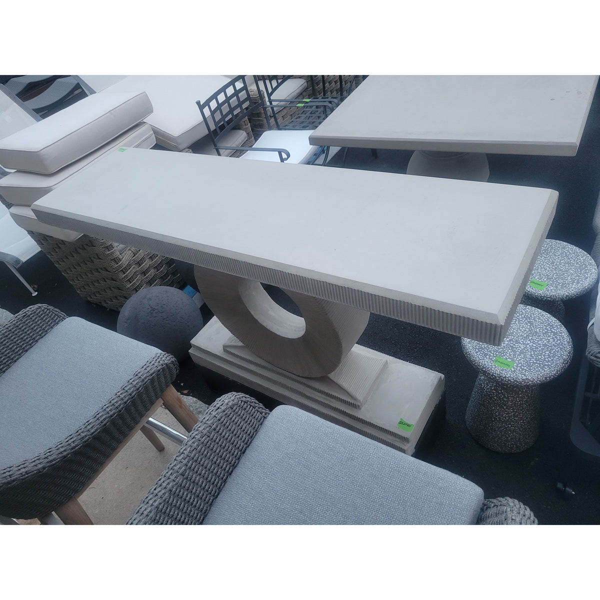 'Grier' 5-ft Concrete Pedestal Console Table by Made Goods - colletteconsignment.com