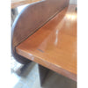 Mid-Century Curved Wood 1-Drawer Desk w/ Iron Legs