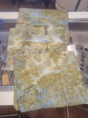 Olive Green Floral Tea Towel