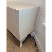 4-Door Bleached Walnut Credenza on Sculpted Legs Attrib. to Tony Ingrao (AS IS)