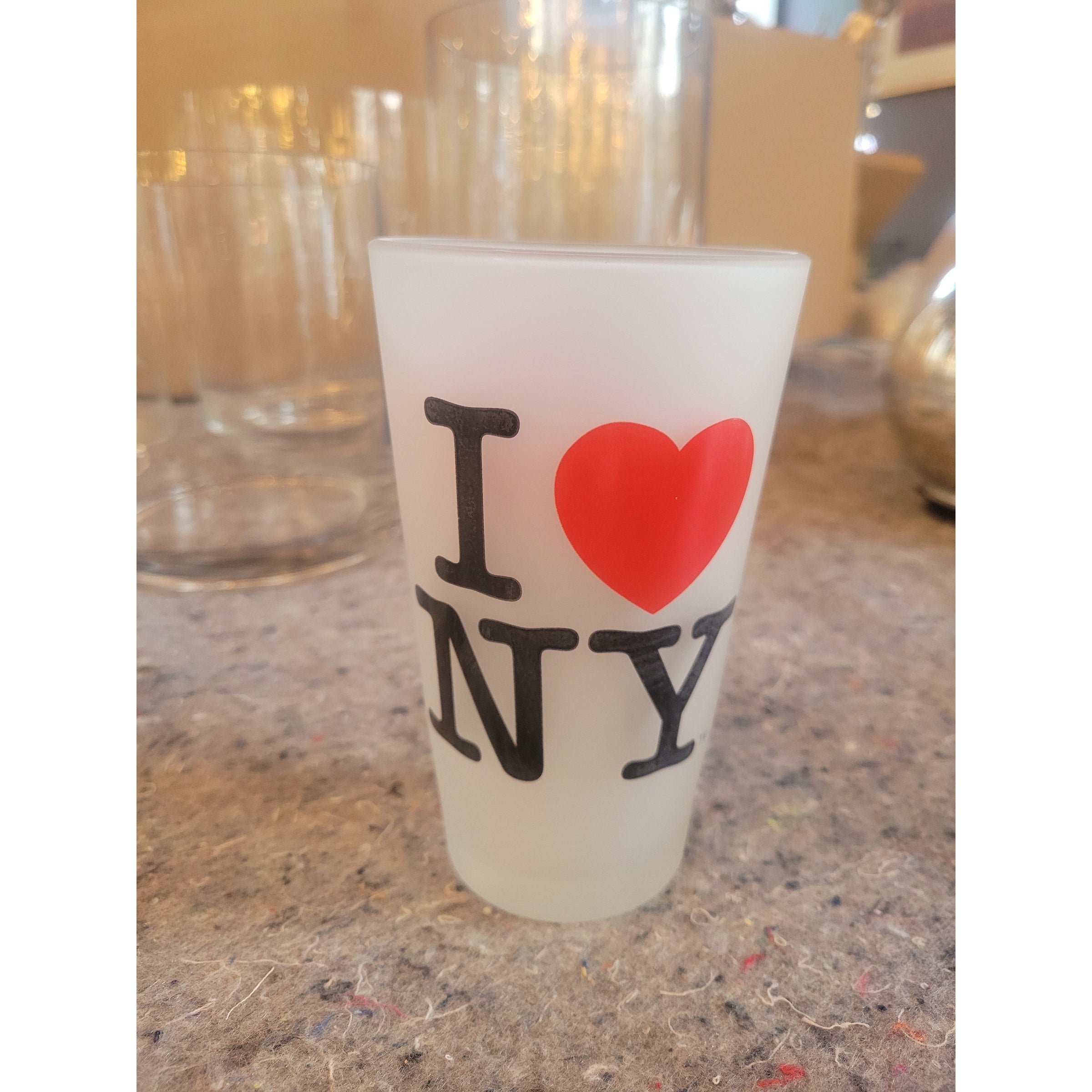 Set of 6 'I Love NY' Glasses