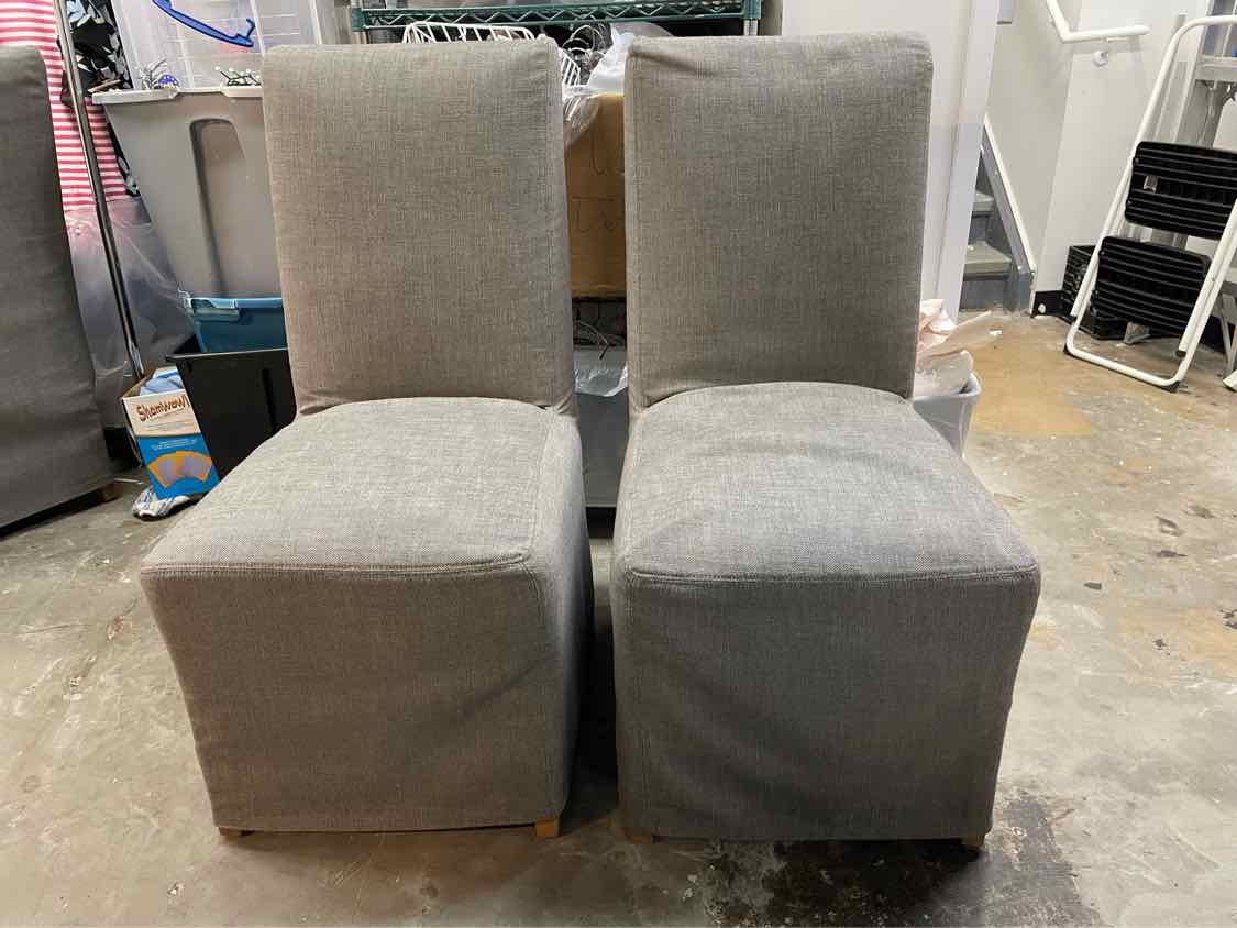 SET of 10 Ellison High-Back Track Arm Slipcover Dining Chairs by RH