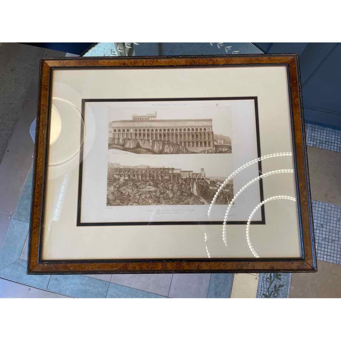 PAIR of Framed Architecture Art Prints by Boitte