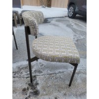 SET of 4 'Remy' Upholstered Dining Chairs on Pewter Legs by MG&BW (AS IS)