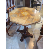 Octagonal Parquetry Side Table by Baker (As Is)