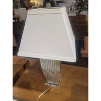 PAIR of Honeycomb Poly Table Lamps w/ Shades