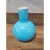 Bulbous Blue Ceramic Bud Vase