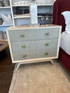 Pair of JA Siam 3-Drawer Chest Ivory, Sky Blue 36"Wx18"Dx33.5"H AS IS