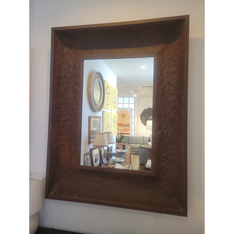 Vintage Metal Rust Mirror - colletteconsignment.com