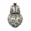 Large Moroccan Sun Pattern Glazed Ceramic Urn