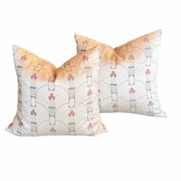 PAIR of Art Deco Pillows w/ Down Inserts