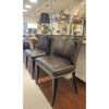 PAIR of 'Bertram' Black Leather Nailhead Chairs by Theodore Alexander
