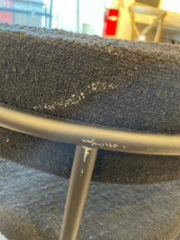 Black Boucle Chair w/ Metal Legs (AS IS)