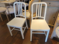 SET of 6 White Recycled Side Chairs by Emeco