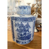 Blue and White Chinese Ceramic Jar w/ Lid