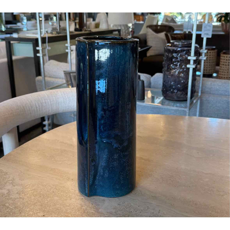 Navy to Green Ombre Vase
