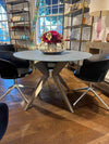 Modern Round Dining Table, Downtown Collection by Canadel 42"Diamx30"H