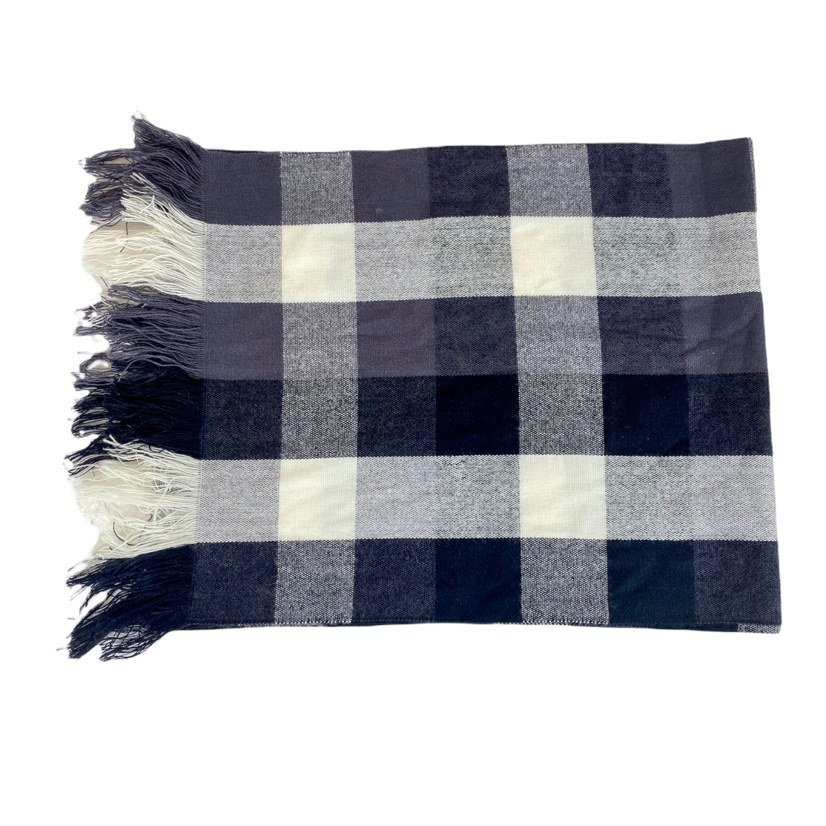 Women's Black/White Plaid Scarf