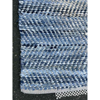 8' x 10' Porter Handwoven Denim & Suede Rug by Serena & Lily