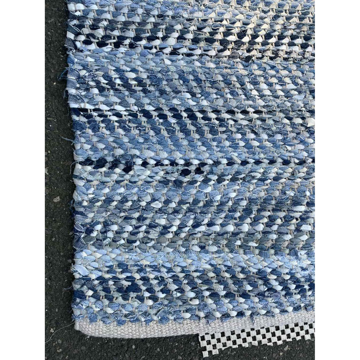 8' x 10' Porter Handwoven Denim & Suede Rug by Serena & Lily