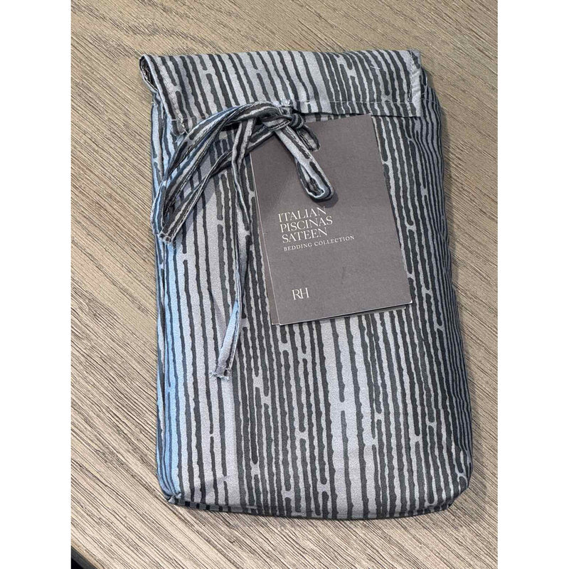 Italian Piscinas Sateen Grande King Sham in Gray by RH