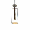 Contemporary Chrome Pendant Light w/ Alabaster Glass Plate