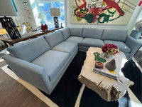 Light Blue Melange Weave Sectional by Maiden Home, 105"L x 105"W x 24"H