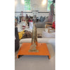 PAIR of Illuminations Orange Painted Steel & Bronze Table Lamps by Oscar Molina