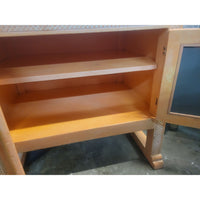 Vintage Pink Nightstand w/ Everglades Crane Design - colletteconsignment.com