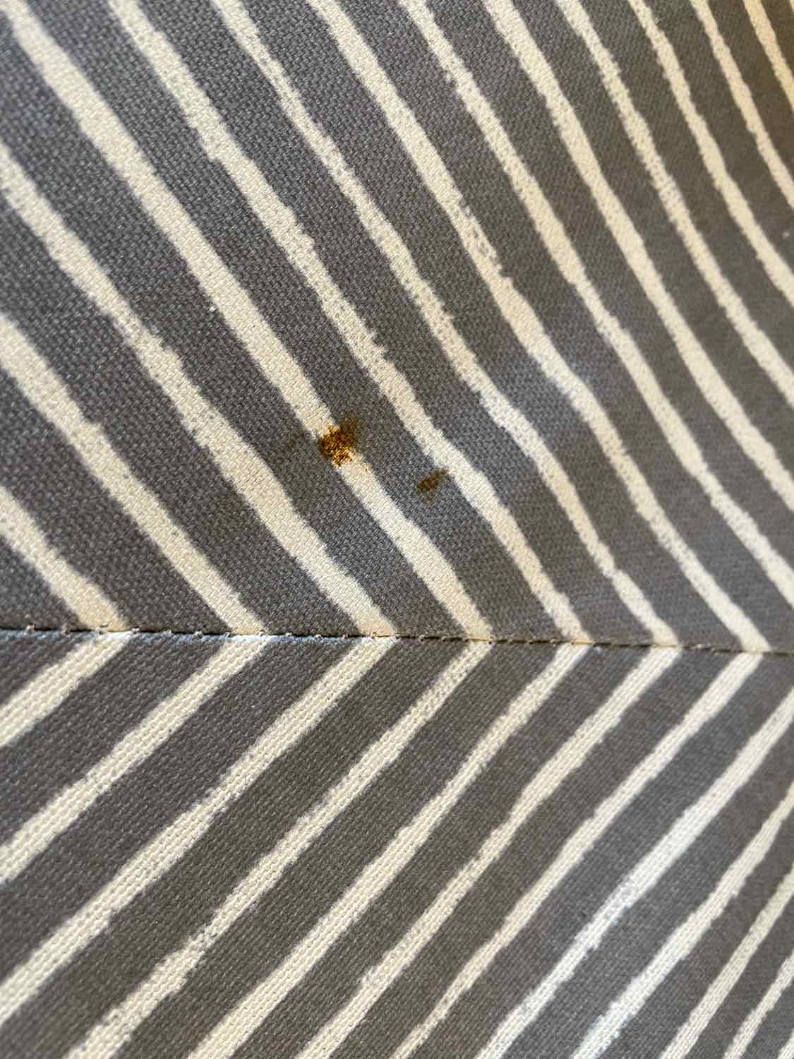 PAIR of Striped Swivel Chairs w/ Wood Legs (AS IS)