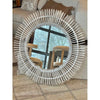 Round White Wicker Loop Mirror by Serena & Lily