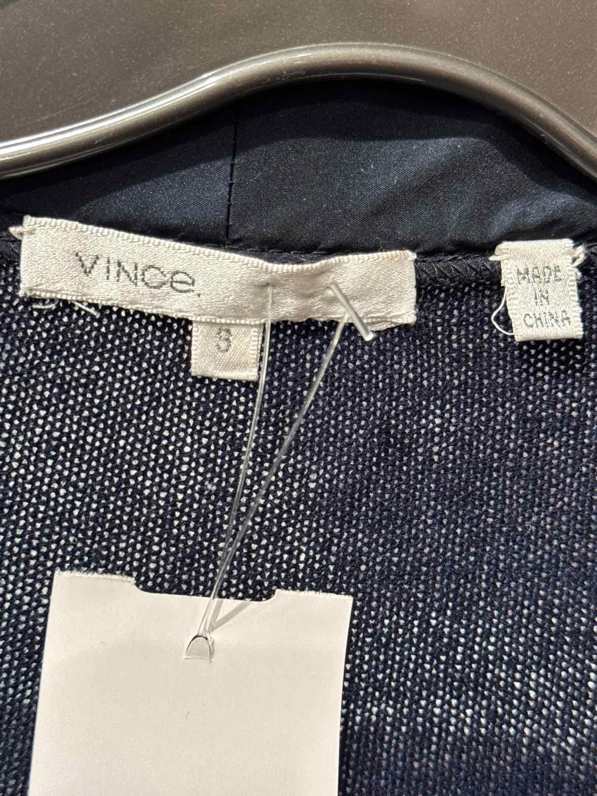 Women's Vince Size S Navy Hooks Sleave Cashmere Sweater