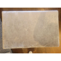 Gray Velvet Jersey Bench w/ Nailhead Trim on Bronzed Metal Base by Vanguard