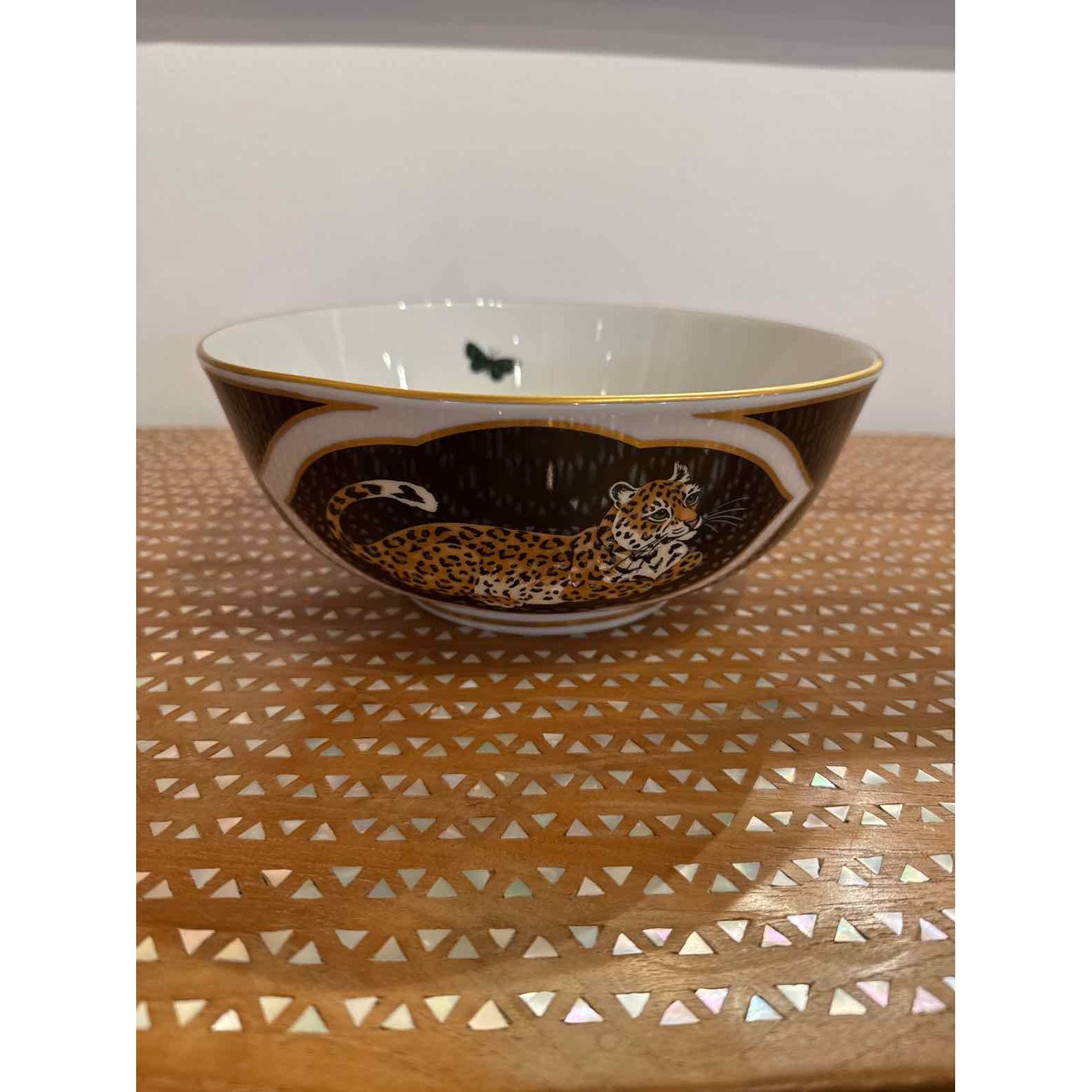 Lynn Chase Jaguar Bowl, 9.5" x 3.75"H