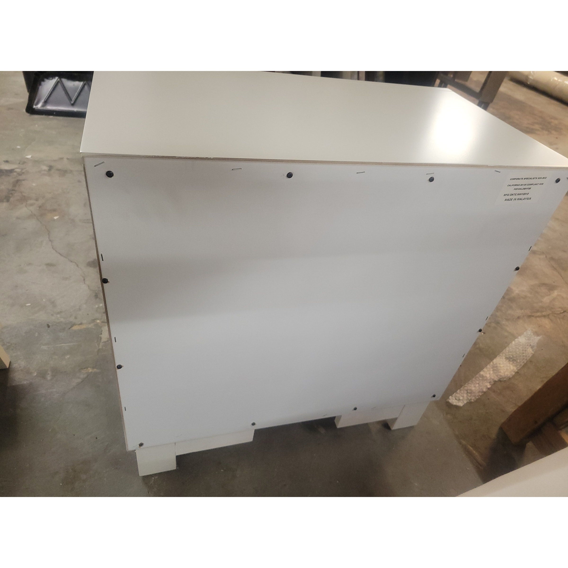 PAIR of Contemporary White Wood Dovetailed 2-Drawer Nightstands