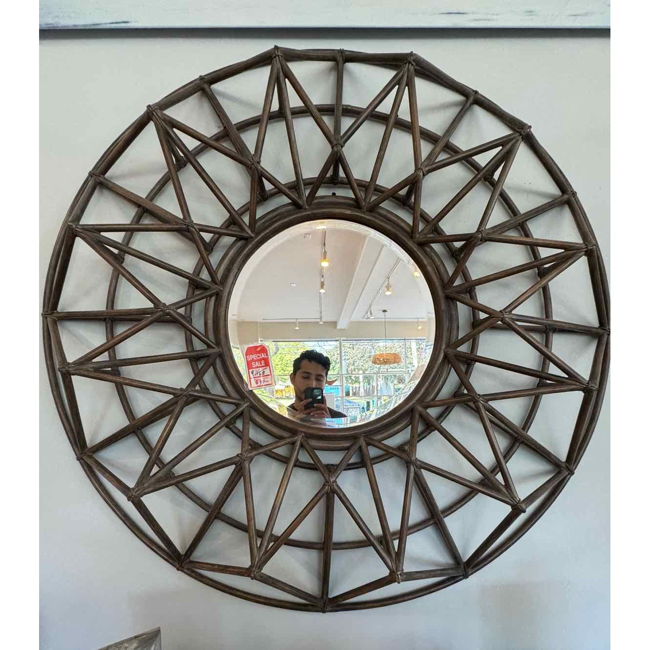 Palecek Bamboo / Rattan Round Mirror