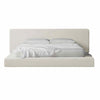 Custom Performance Textured Linen Pearl King Size Bed 117"Wx99"Dx36.5"H