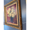 Camillas Floral Still Life Oil Painting by G. Goldsack in Bronze Tone Frame