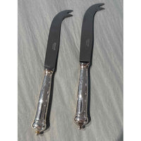 Ercuis France, Pr of Turenne Silverplate Cheese Knives, 7.75" L - colletteconsignment.com