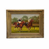 'Polo Match' Painting by J. Francis in Gold Frame