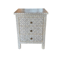 Salma Mosaic Inlay 3-Drawer Side Table by RH